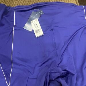 BOGO FREE- Reebok Violet Leggings with White Trim